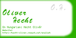 oliver hecht business card